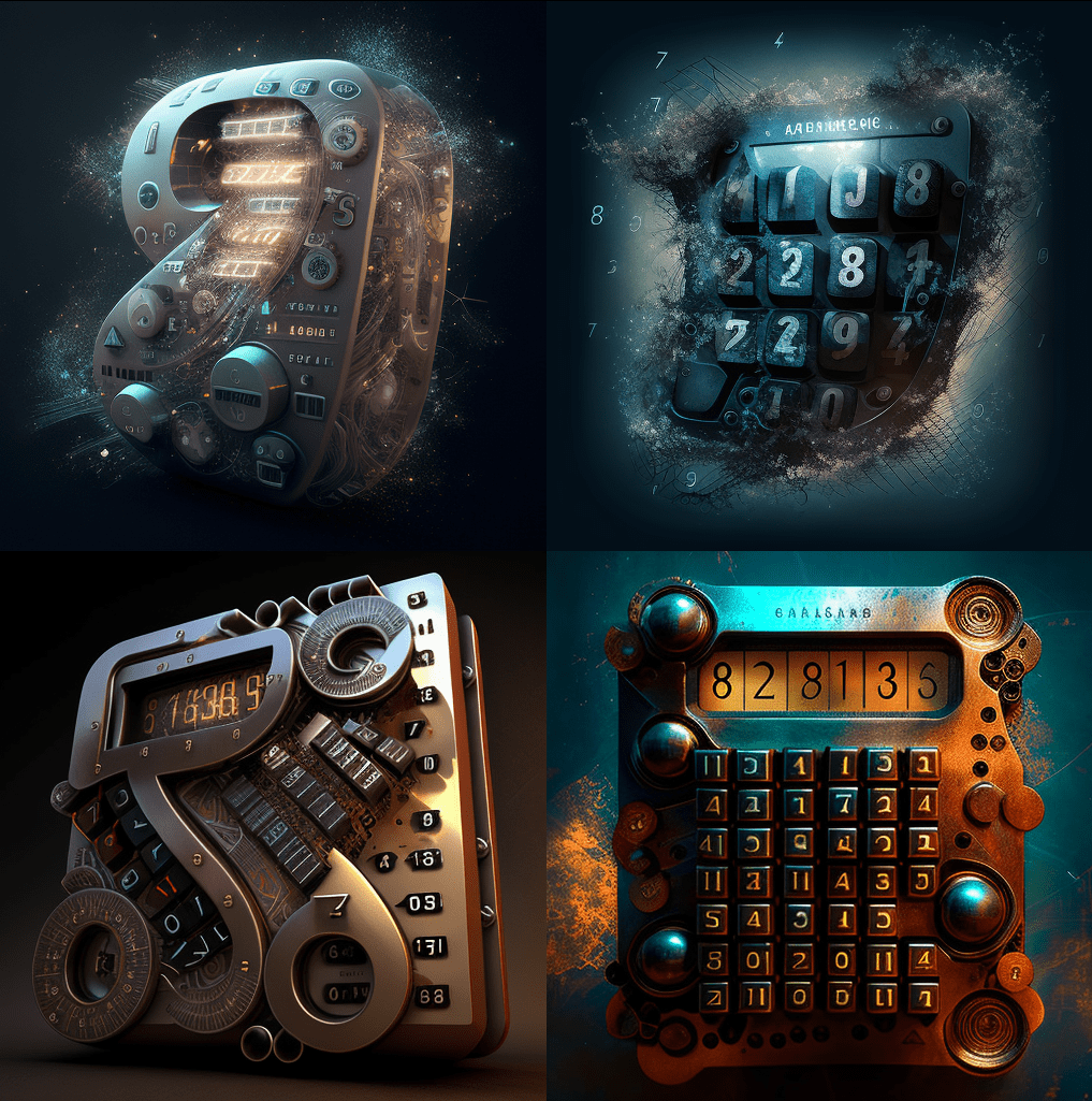 Quantum calculator - futuristic