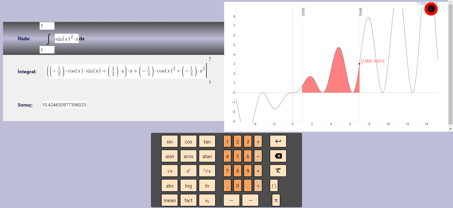 örnek belirli integral